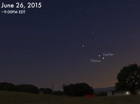 30 червня в небі зустрінуться Венера та Юпітер