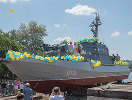 Новозбудований катер для Військово-Морських Сил типу «Гюрза-М» спущено на воду