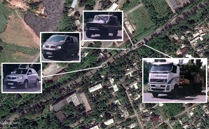 Супутникове фото ковою ЗРК Бук