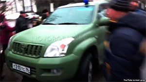 Автомобіль в якому везли українського полоненого, Донецьк, 22 січня 2015 року