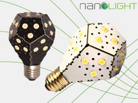 Фірмовий продукт Nanolight - це 12 Вт світлодіодні лампи, які забезпечують еквівалент 100 Вт класичної лампи і випромінюють 1600 люмен свтіла