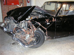 Автомобіль генсека Леоніда Брежнєва після аварії