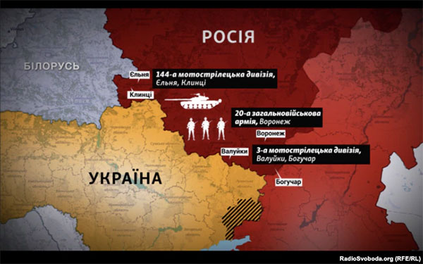 Російські підрозділи Західного військового округу біля кордонів України